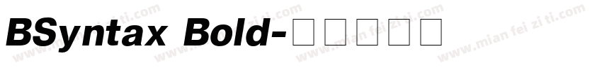 BSyntax Bold字体转换